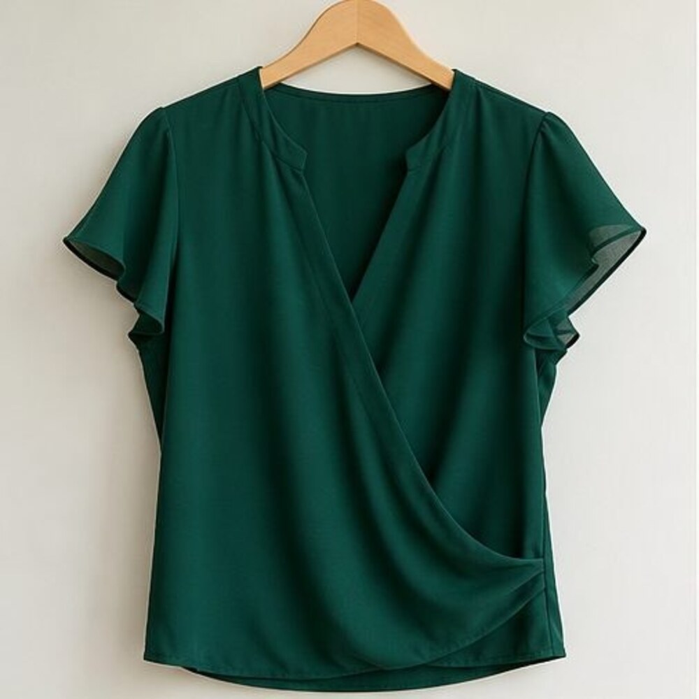 Emerald Ruffle Blouse
